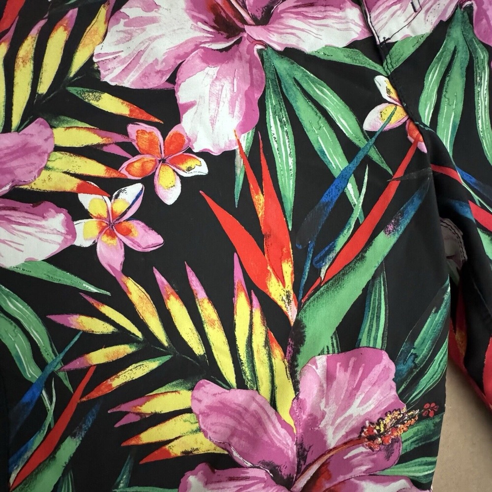 Hurley Board Shorts Men‎ 32 Black Tropical Hibiscus Phantom Floral Swim Trunks - Picture 2 of 5